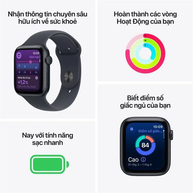 Apple Watch SE 3 GPS + Cellular 40mm viền nhôm dây thể thao màu Trắng Starlight – ảnh 3