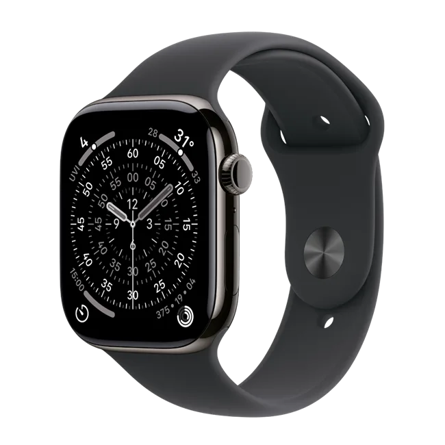 Apple Watch Series 11 GPS + Cellular 42mm viền Titanium dây thể thao màu Titan xám – ảnh 9