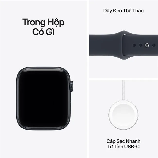 Apple Watch SE 3 GPS 44mm viền nhôm dây thể thao 2026 màu Ghi đen – ảnh 17