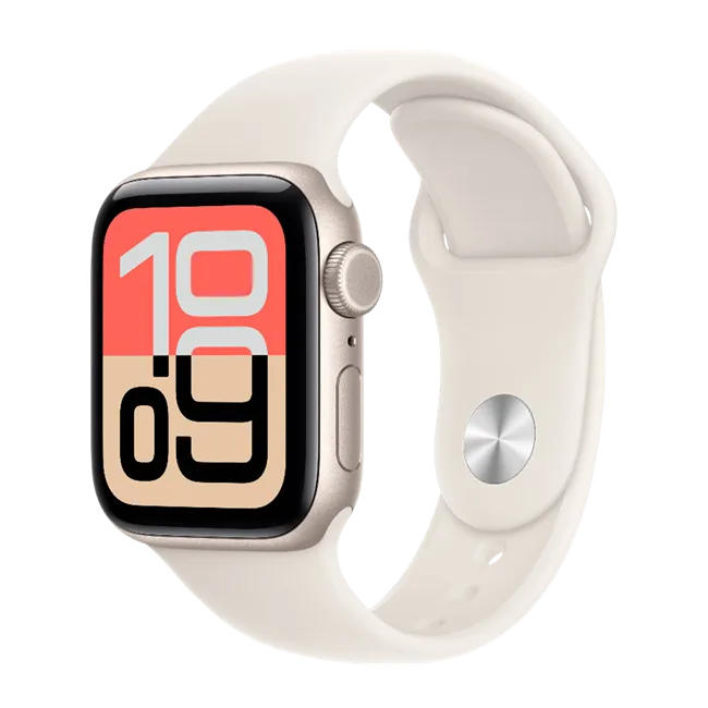 Apple Watch SE 3 GPS + Cellular 40mm viền nhôm dây thể thao màu Trắng Starlight – ảnh 1