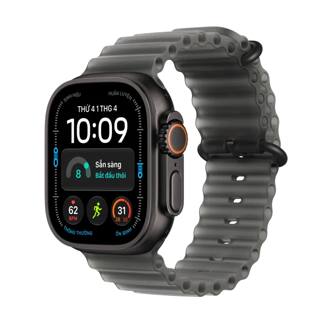 Apple Watch Ultra 4 GPS + Cellular 49mm viền Titanium dây Ocean màu Titan đen – ảnh 10