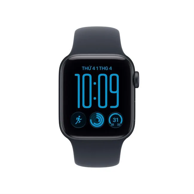 Apple Watch SE 3 GPS + Cellular 40mm viền nhôm dây thể thao 2026 màu Ghi đen – ảnh 2