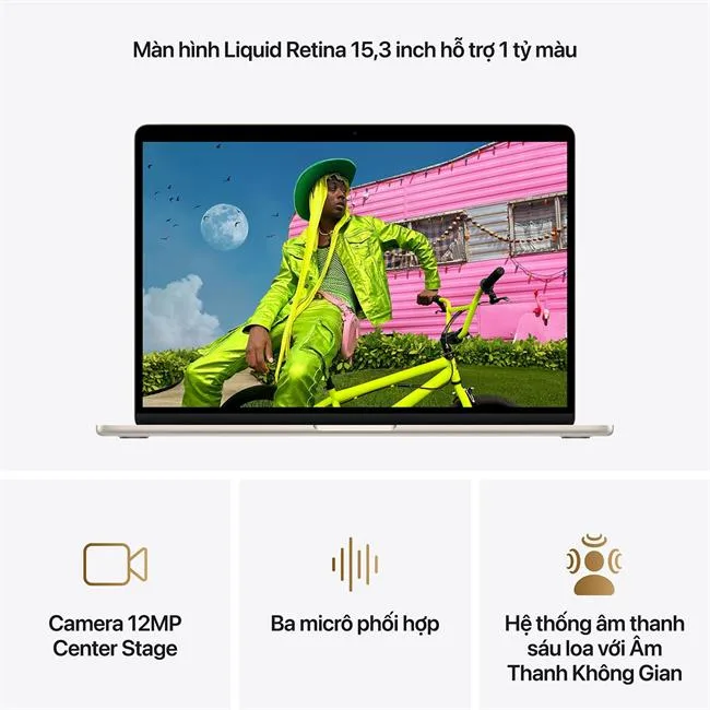 MacBook Air 15 inch M5 32GB/512GB màu Vàng – ảnh 5