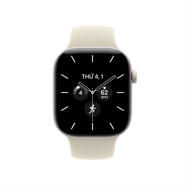 Apple Watch Series 12 GPS + Cellular 42mm viền Ceramic dây silicone màu Trắng – ảnh 2