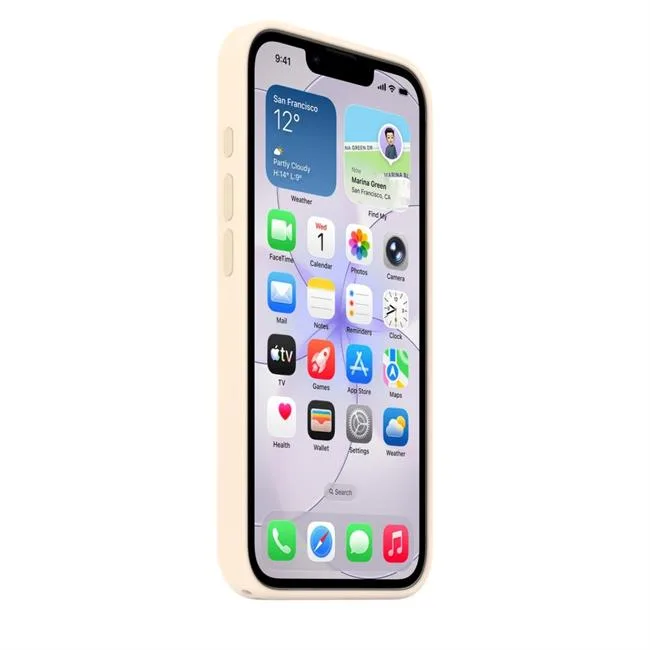 Ốp lưng MagSafe iPhone 17e Silicone Apple màu Kem – ảnh 6