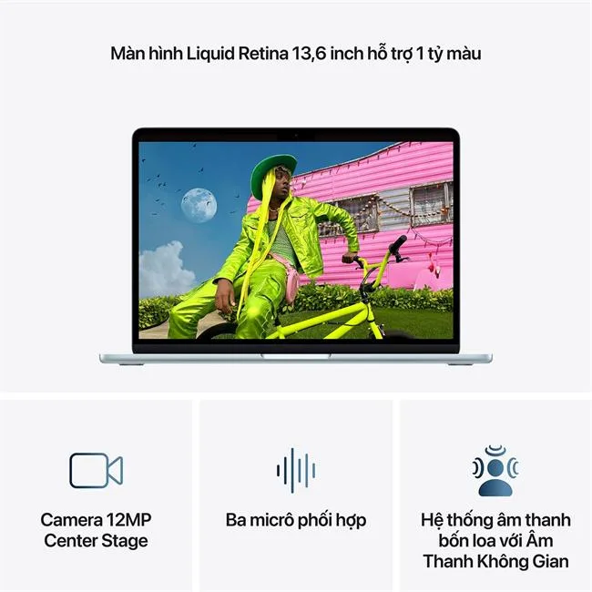 MacBook Air 13 inch M5 16GB/512GB/8GPU 30W màu Xanh da trời nhạt – ảnh 14