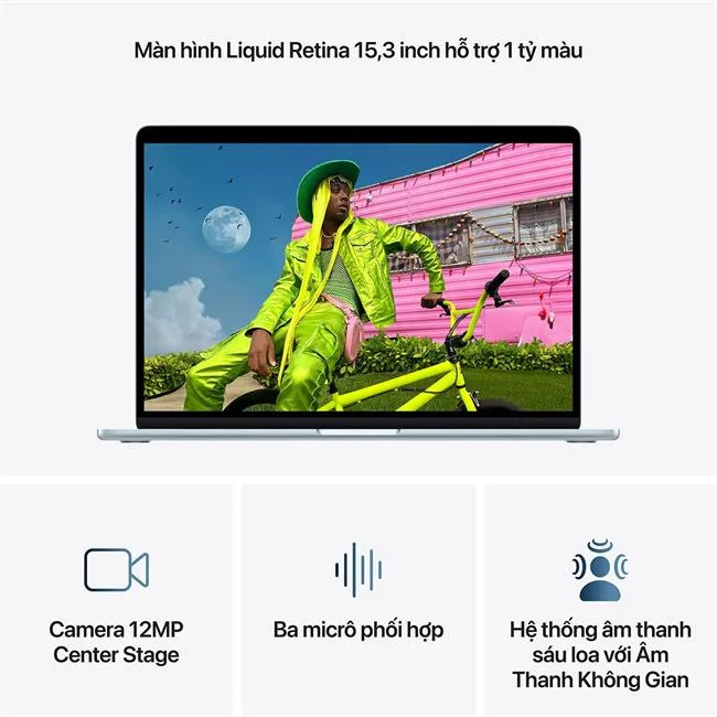 MacBook Air 15 inch M5 16GB/512GB 35W màu Xanh da trời nhạt – ảnh 23