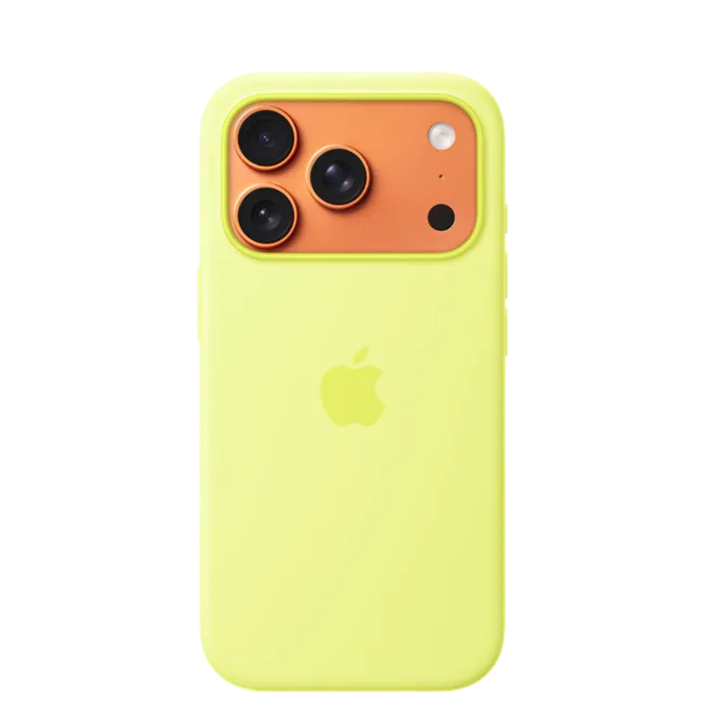 Ốp lưng MagSafe iPhone 17 Pro Silicone Apple màu Vàng nhạt – ảnh 1