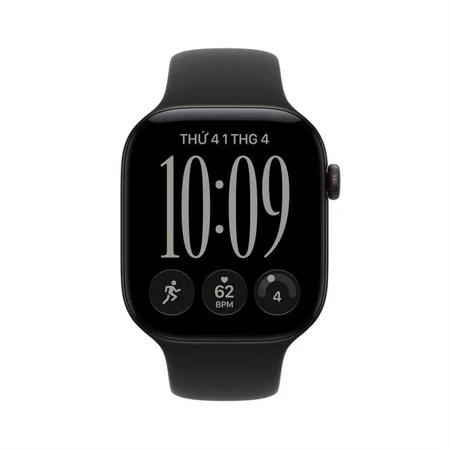 Apple Watch Series 12 GPS + Cellular 42mm viền nhôm dây silicone màu Đen – ảnh 29
