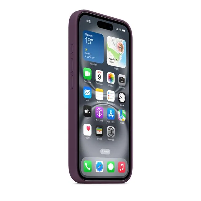 Ốp lưng MagSafe iPhone 16 Silicone Apple màu Mận – ảnh 3