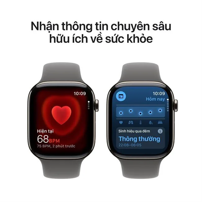Apple Watch Series 11 GPS + Cellular 42mm viền Titanium dây thể thao màu Titan tự nhiên – ảnh 21
