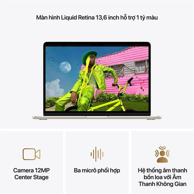 MacBook Air 13 inch M5 16GB/512GB/8GPU 30W màu Vàng – ảnh 5