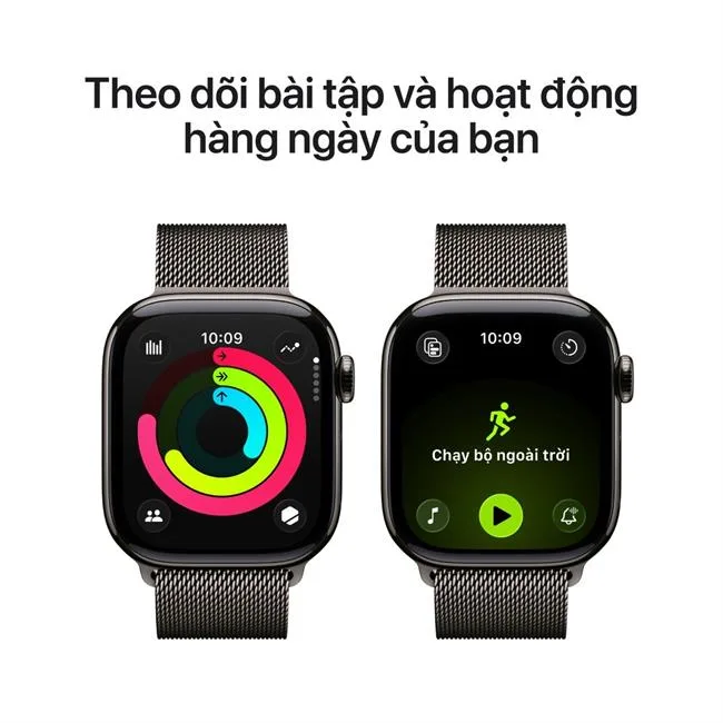 Apple Watch Series 11 GPS + Cellular 42mm viền Titanium dây Milan màu Titan xám – ảnh 20