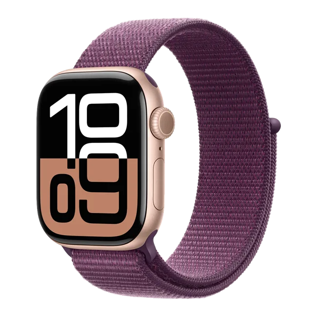 Apple Watch Series 10 GPS + Cellular 46mm viền nhôm dây vải màu Vàng Hồng – ảnh 1