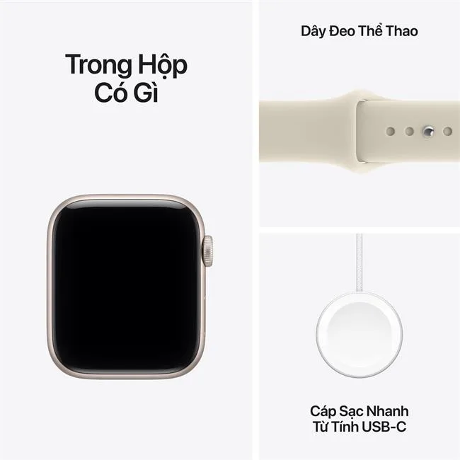 Apple Watch SE 3 GPS + Cellular 44mm viền nhôm dây thể thao 2026 màu Vàng đồng – ảnh 8