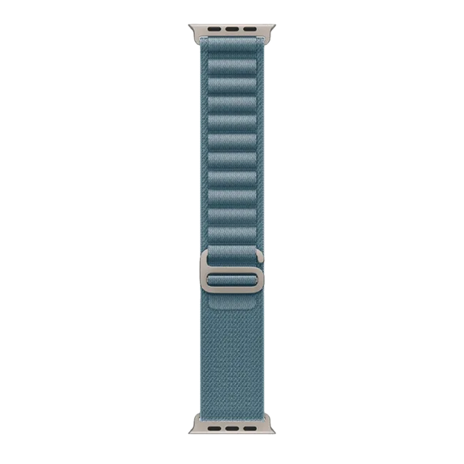 Dây Quấn Alpine Apple Watch 49mm khoá Natural Titanium MFTH4 màu Xanh dương nhạt – ảnh 1