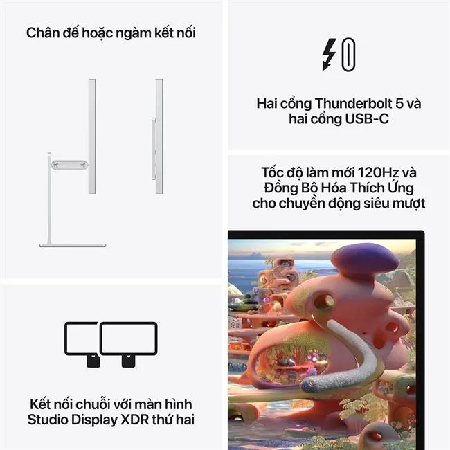 Studio Display 27 inch 5K XDR Nano Chân Vesa MFEQ4SA/A màu Bạc – ảnh 10