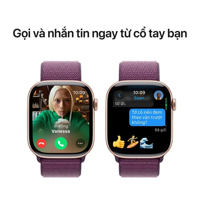 Apple Watch Series 10 GPS + Cellular 46mm viền nhôm dây vải màu Vàng Hồng – ảnh 7