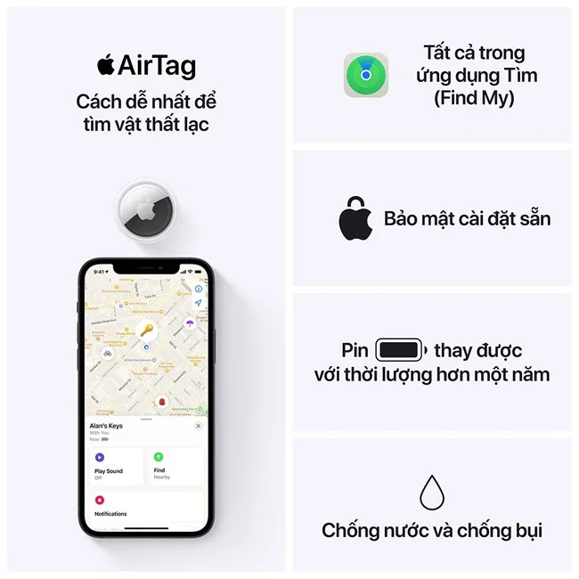 AirTag màu Trắng – ảnh 7