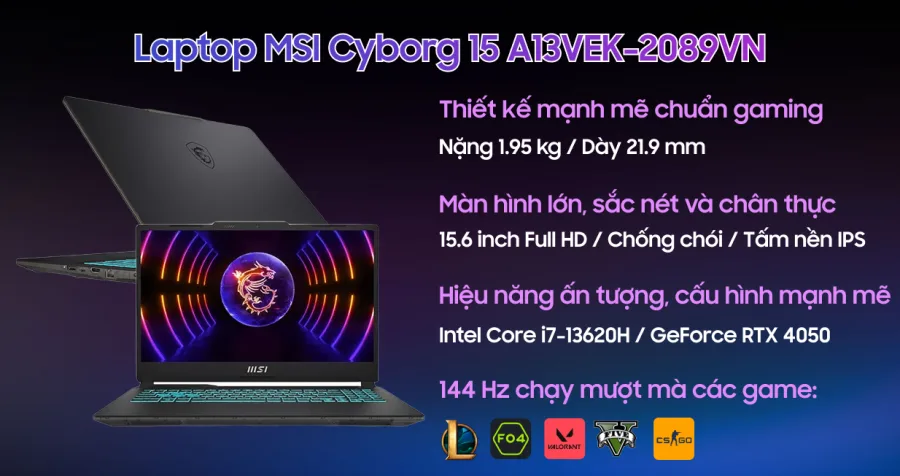 MSI Cyborg 15 A13VEK-2089VN – ảnh 2