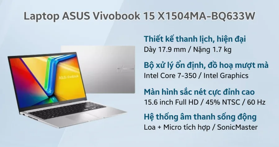 ASUS Vivobook 15 X1504MA-BQ633W – ảnh 8
