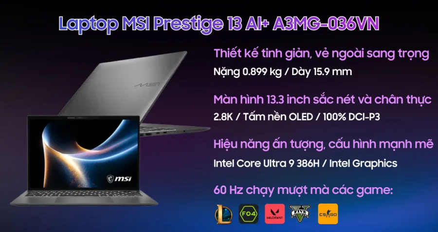 MSI Prestige 13 AI+ A3MG-036VN – ảnh 7