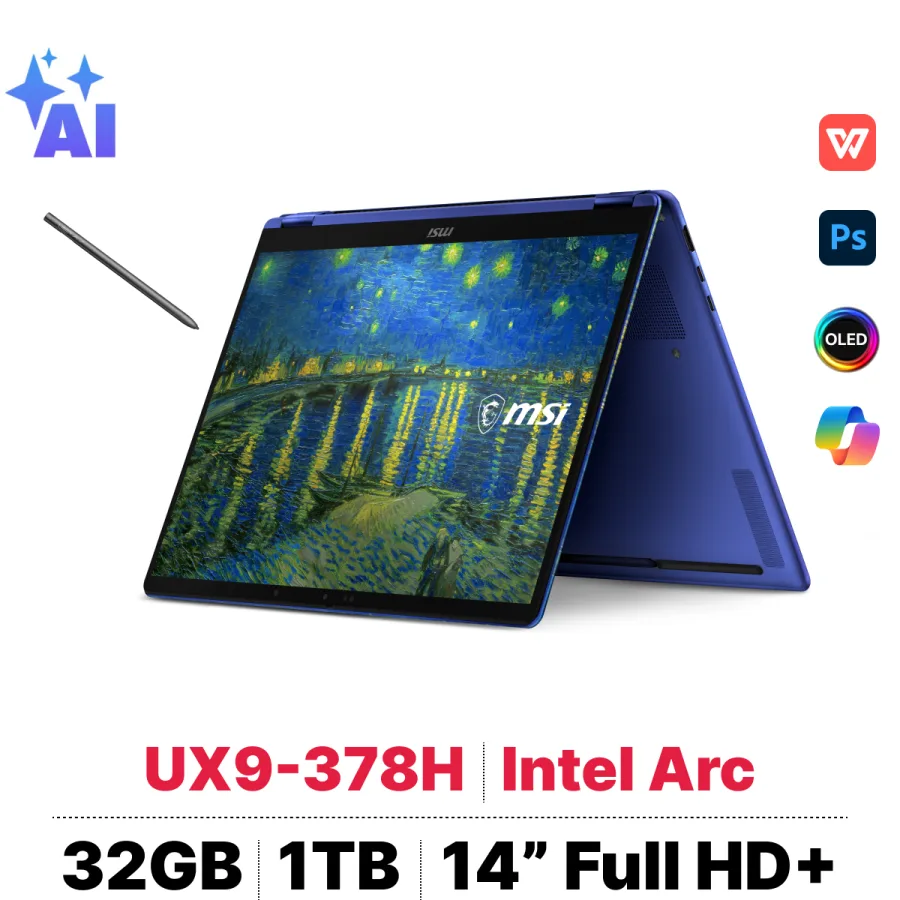 MSI Prestige 14 Flip AI+ Vincent van Gogh Edition - Starry Night Over the Rhône 14T234-260VN – ảnh 1