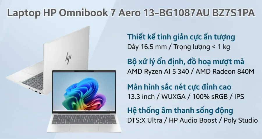 HP Omnibook 7 Aero 13-BG1087AU BZ7S1PA – ảnh 2