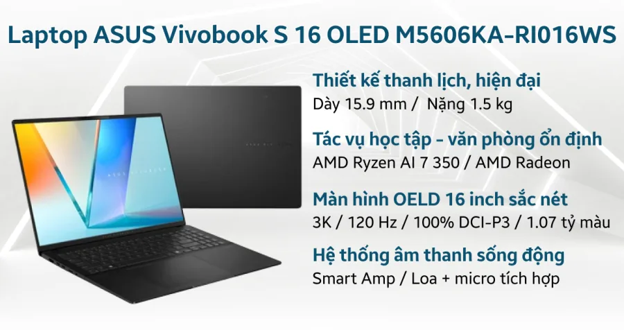 ASUS Vivobook S 16 OLED M5606KA-RI016WS – ảnh 10