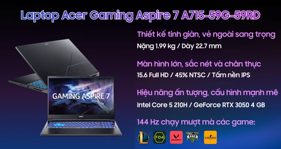 Acer Gaming Aspire 7 A715-59G-59RD – ảnh 2