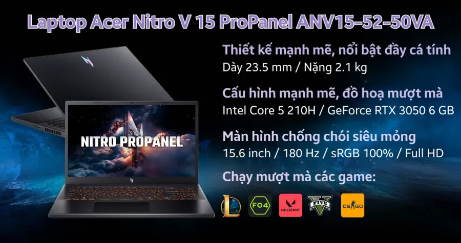 Acer Gaming Nitro ProPanel ANV15-52-50VA – ảnh 2