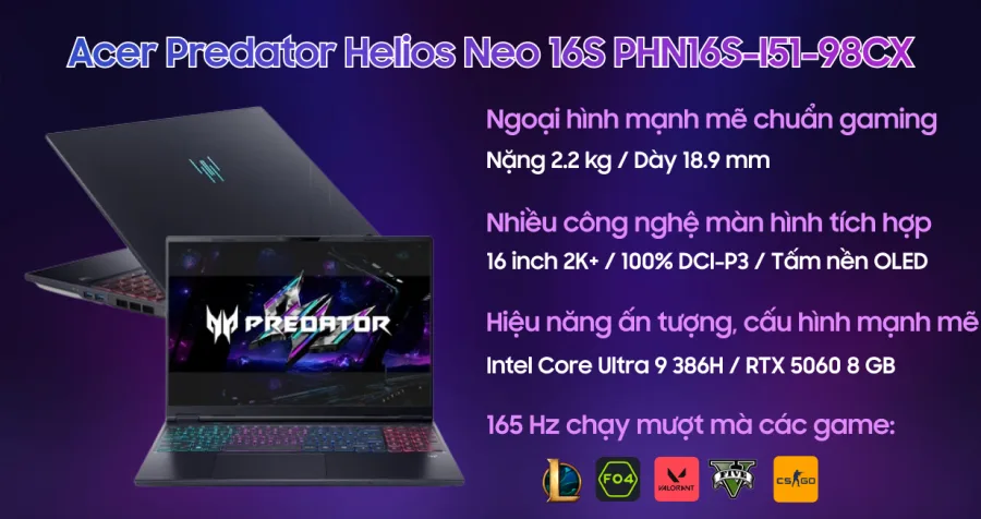 Acer Predator Helios Neo 16S PHN16S-I51-98CX – ảnh 12