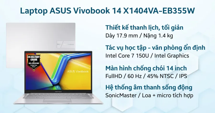 ASUS Vivobook 14 X1404VA-EB355W – ảnh 11