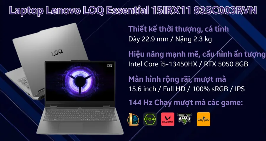 Lenovo LOQ Essential 15IRX11 83SC003RVN – ảnh 2