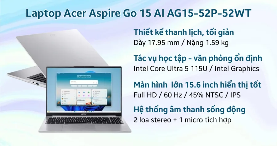 Acer Aspire Go 15 AI AG15-52P-52WT – ảnh 11
