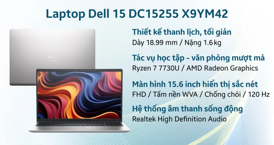 Dell 15 DC15255 X9YM42 - Bảo hành 2 năm – ảnh 9