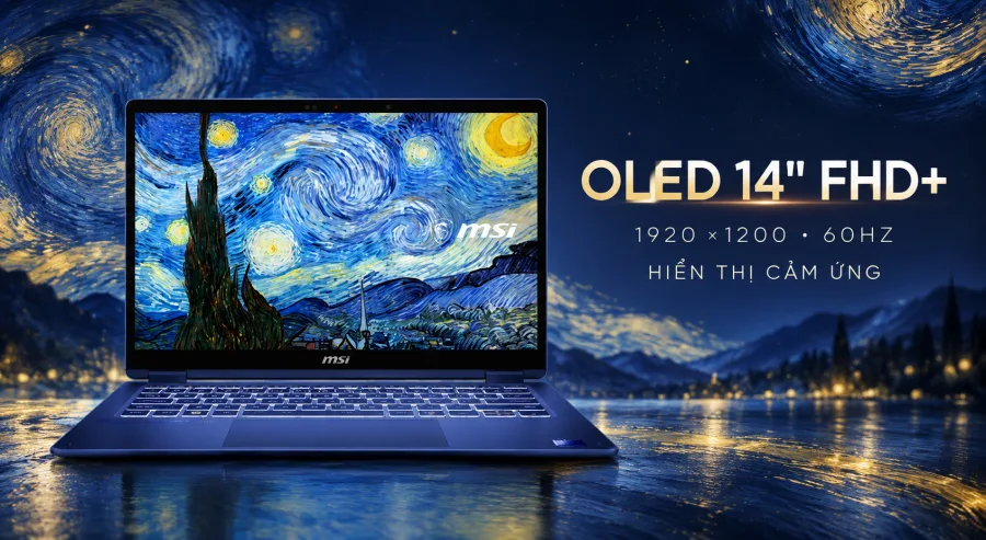 MSI Prestige 14 Flip AI+ Vincent van Gogh Edition - The Starry Night 14T235-259VN – ảnh 3