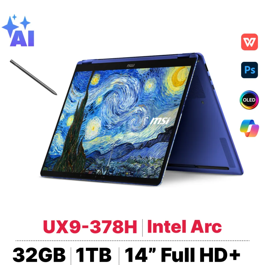 MSI Prestige 14 Flip AI+ Vincent van Gogh Edition - The Starry Night 14T235-259VN – ảnh 1