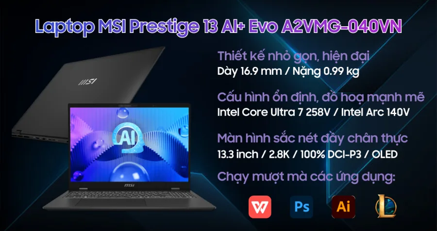 MSI Prestige 13 AI+ Evo A2VMG-040VN – ảnh 2