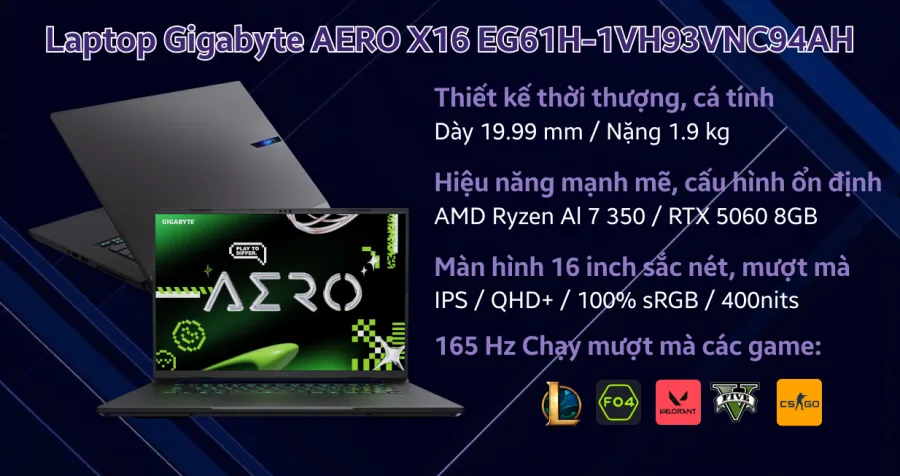Gigabyte AERO X16 EG61H-1VH93VNC94AH – ảnh 12