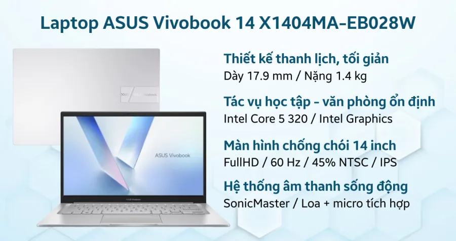 ASUS Vivobook 14 X1404MA-EB028W – ảnh 8