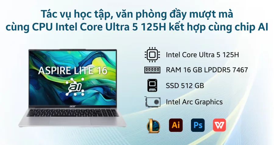 Acer Aspire Lite 16 AI AL16-71P-582Q – ảnh 12