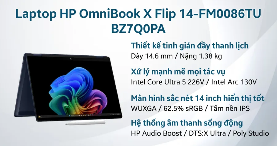 HP OmniBook X Flip 14-FM0086TU BZ7Q0PA – ảnh 2