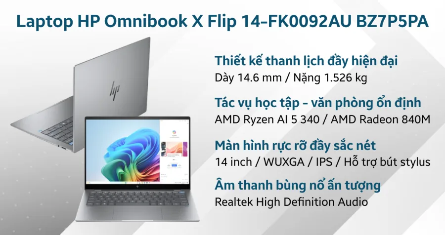 HP Omnibook X Flip 14-FK0092AU BZ7P5PA – ảnh 11