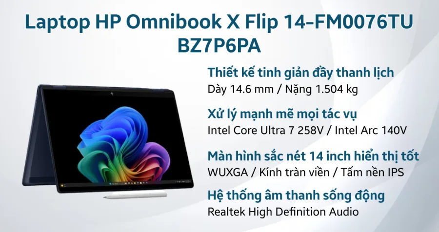 HP Omnibook X Flip 14-FM0076TU BZ7P6PA – ảnh 7