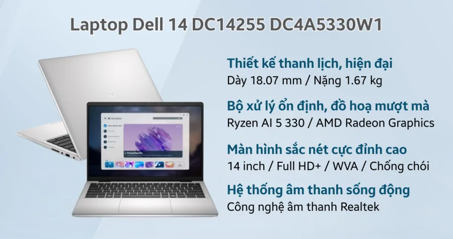 Dell 14 DC14255 DC4A5330W1 - Bảo hành 2 năm – ảnh 11