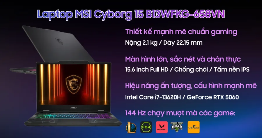 MSI Cyborg 15 B13WFKG-658VN – ảnh 11