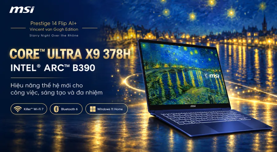 MSI Prestige 14 Flip AI+ Vincent van Gogh Edition - Starry Night Over the Rhône 14T234-260VN – ảnh 6