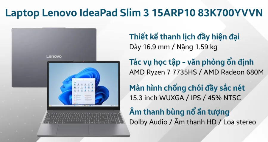 Lenovo IdeaPad Slim 3 15ARP10 83K700YVVN – ảnh 9