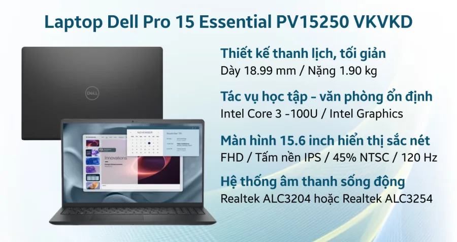 Dell Pro 15 Essential PV15250 VKVKD - Nhập khẩu chính hãng – ảnh 2